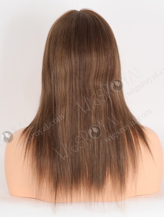 In Stock European Virgin Hair 12" Straight T4/8a/4/9# Color Lace Front Silk Top Glueless Wig GLL-08088-29700