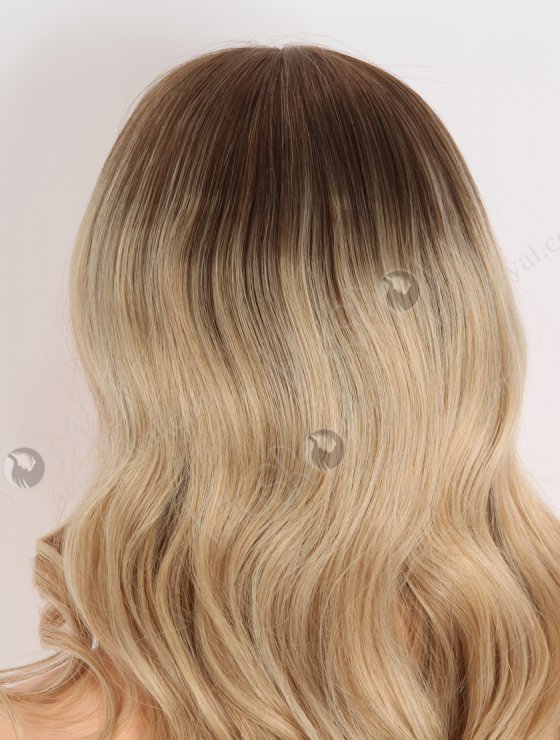 In Stock European Virgin Hair 16" Beach Wave T4/60/24/8# Color Lace Front Silk Top Glueless Wig GLL-08086-29716