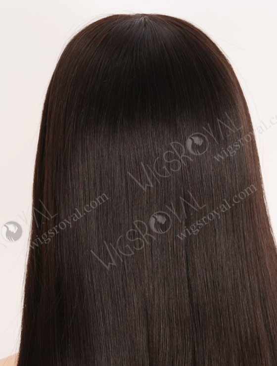 Natural Looking Small Cap HD Melting Lace Front Wig | High Quality 100 Human Hair 18 Inch Darkest Brown Wig RLF-08054-29735