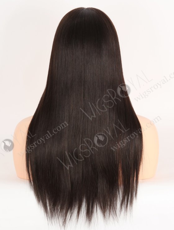 Natural Looking Small Cap HD Melting Lace Front Wig | High Quality 100 Human Hair 18 Inch Darkest Brown Wig RLF-08054-29733