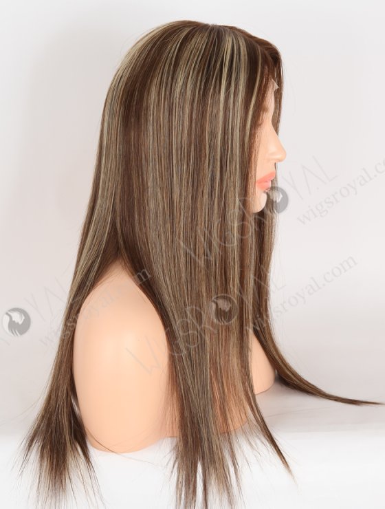 In Stock European Virgin Hair 18" Straight 4#/T4/27# Highlights Color Lace Front Wig RLF-08084-29763