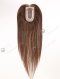 Charming Mini Lace Front Mono Topper Real Hair Top Pieces for Thinning Hair 16 Inch Chocolate Brown with Highlights Topper-091