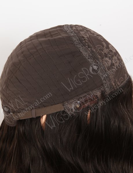 Jewish Kosher Lace Wig 18" All One Length Slight Wave Natural Brown Silk Top Jewish Wig WR-JW-014