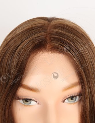 VIVIAN HD Lace Front Wig - 16 Inch European Virgin Human Hair 3/6/8# Highlights Stunning Brown Color RLF-08081