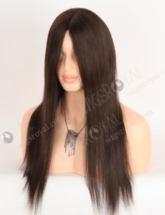 In Stock European Virgin Hair 18" Straight 2/3# Evenly Blended Silk Top Glueless Wig GL-08039