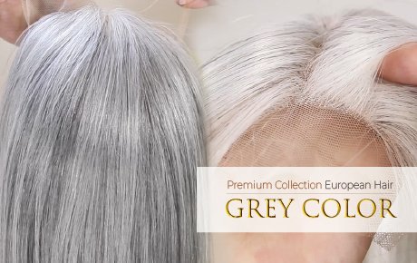 Premium Collection European Hair Lace Topper Salt and Pepper Grey Color Silk Top Lace Wigs For Women