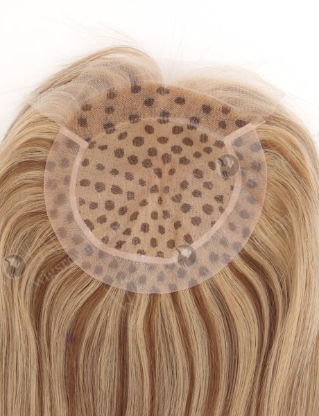High Density 200% All One Length European Virgin Human Hair Silk Base With PU Topper WR-TC-119