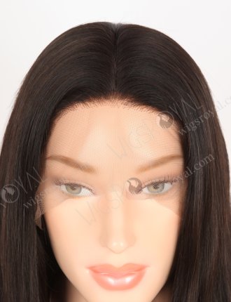 In Stock Indian Remy Hair 18" Natural Straight Natural Color Silk Top Full Lace Wig STW-029