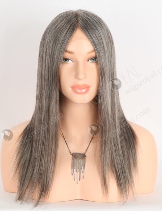 Grey Color 100% Human Hair Straight Transparent HD Lace Front Wigs WR-CLF-071
