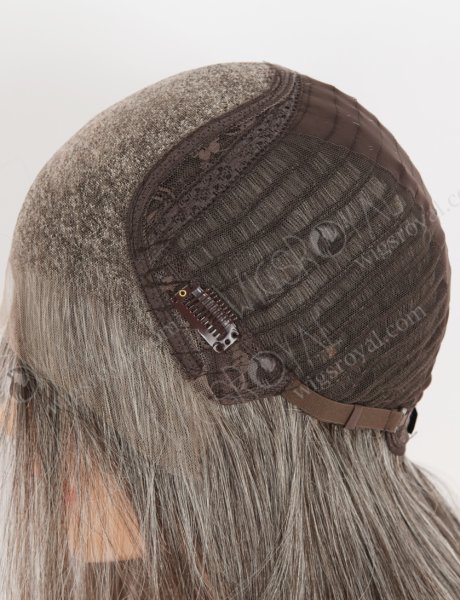 Grey Color 100% Human Hair Straight Transparent HD Lace Front Wigs WR-CLF-071
