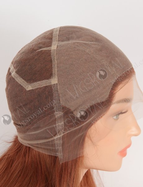 Reddish Brown Color Silk Base Invisible Knots Hand Tied Full Lace Wigs WR-ST-063