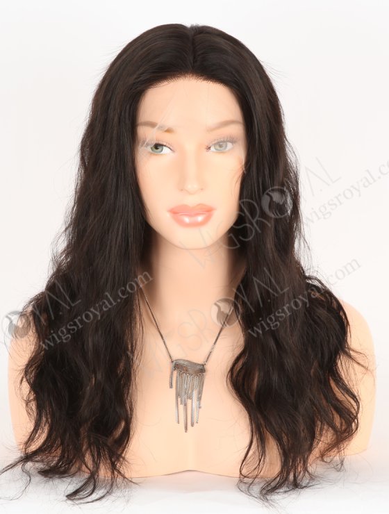 In Stock Brazilian Virgin Hair 18" Natural Wave Natural Color Silk Top Full Lace Wig STW-402