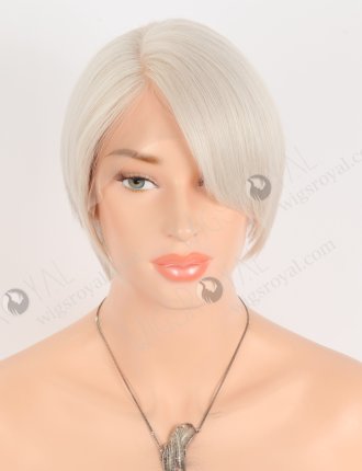 Pixie Cut White Grey Color Lace Front Wig With Small Size Cap WR-CLF-072