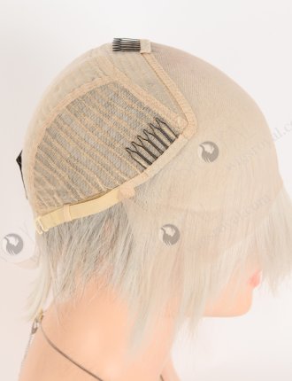 Pixie Cut White Grey Color Lace Front Wig With Small Size Cap WR-CLF-072