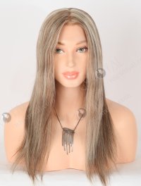 In Stock European Virgin Hair 16" Straight #4/10/60 Color Lace Front Silk Top Glueless Wig GLL-08084