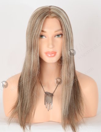 In Stock European Virgin Hair 16" Straight #4/10/60 Color Lace Front Silk Top Glueless Wig GLL-08084