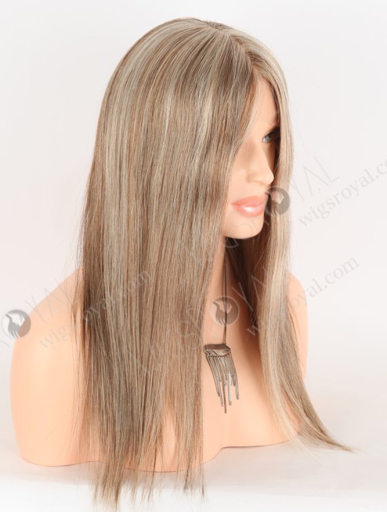 In Stock European Virgin Hair 16" Straight #4/10/60 Color Lace Front Silk Top Glueless Wig GLL-08084-30443