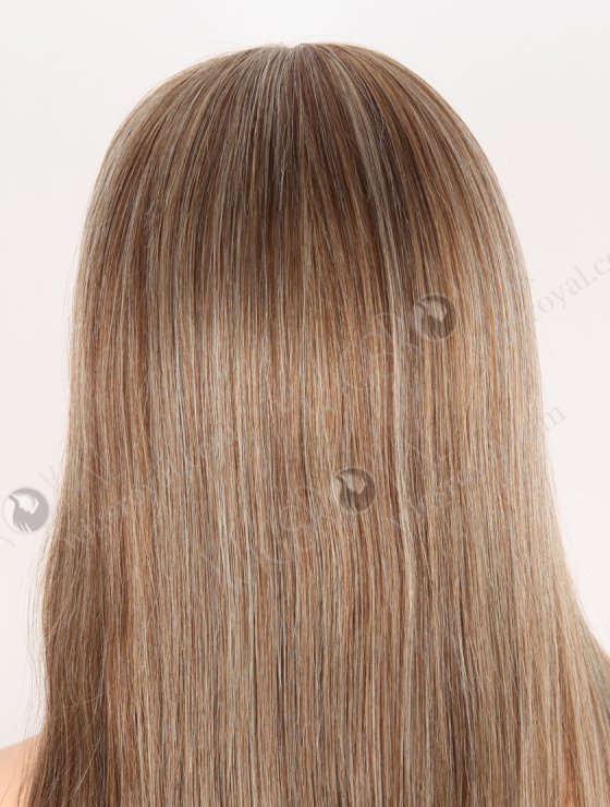 In Stock European Virgin Hair 16" Straight #4/10/60 Color Lace Front Silk Top Glueless Wig GLL-08084-30448