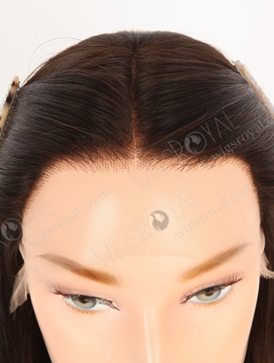 Best Unprocessed Raw Virgin Hair Wigs | 12 Inch Natural Brown Hair HD Lace Front Wig for Small Heads RLF-08046-30564