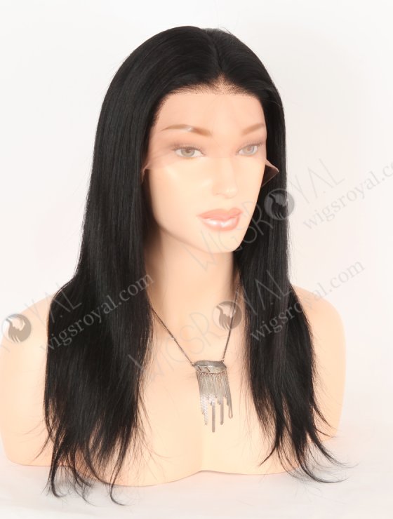 In Stock Indian Remy Hair 14" Light Yaki 1# Color Full Lace Wig FLW-01922-30540