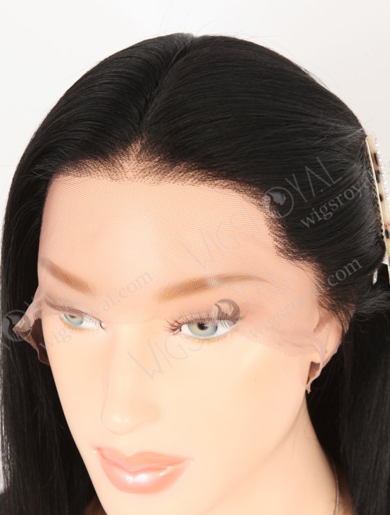 In Stock Indian Remy Hair 14" Light Yaki 1# Color Full Lace Wig FLW-01922-30544