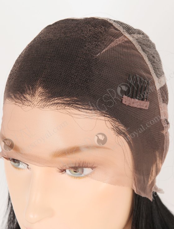 In Stock Indian Remy Hair 14" Light Yaki 1# Color Full Lace Wig FLW-01922-30548