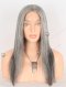 In Stock European Virgin Hair 16" Straight Grey Color Lace Front Silk Top Glueless Wig GLL-08094