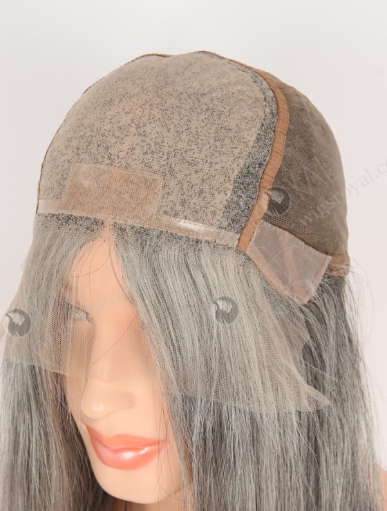 In Stock European Virgin Hair 16" Straight Grey Color Lace Front Silk Top Glueless Wig GLL-08094-30508