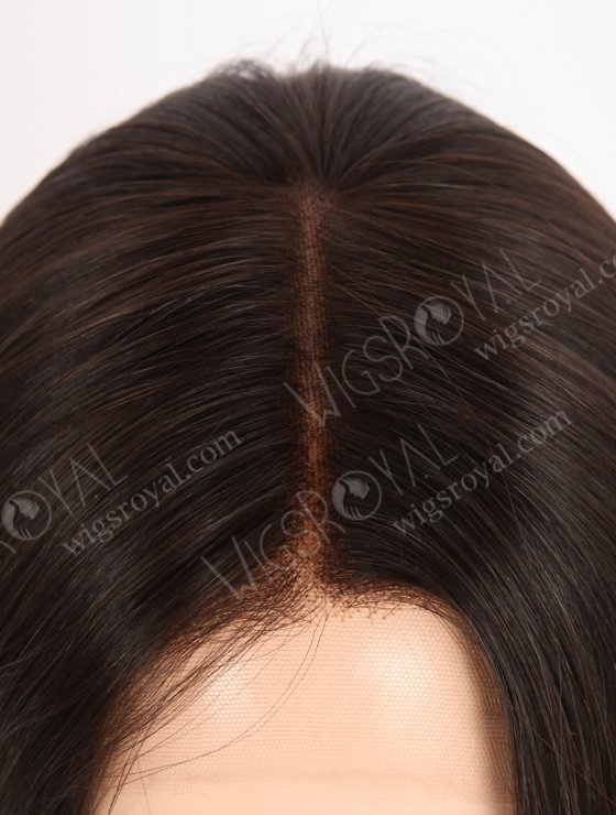 Small Cap Lace Front Wigs for Ladies with Thinning Hair Best Quality 16 Inch Straight Natural Brown Virgin Hair RLF-08047-30566