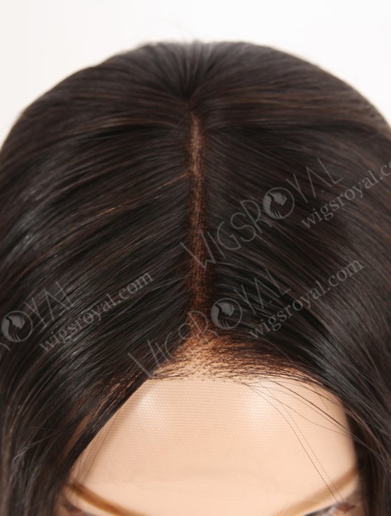 Natural Looking Transparent HD Melting Lace top Wig 16 Inch Natural Black Straight Raw Virgin Hair RLF-08049-30577