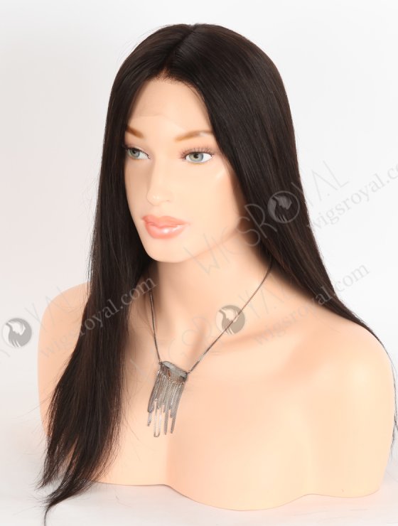 Natural Looking Transparent HD Melting Lace top Wig 16 Inch Natural Black Straight Raw Virgin Hair RLF-08049-30578