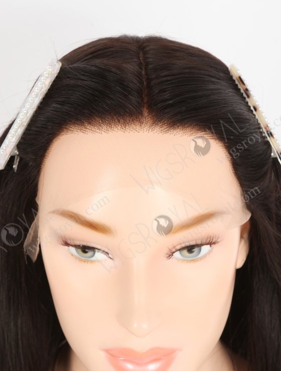 Natural Looking Transparent HD Melting Lace top Wig 16 Inch Natural Black Straight Raw Virgin Hair RLF-08049-30581