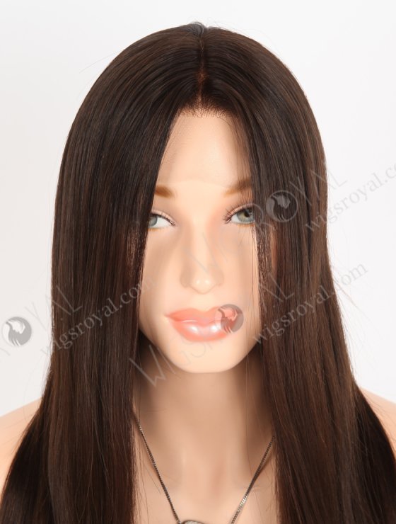 Luxury Realistic Wigs for Women 18 Inch Straight Natural Brown Virgin Human Hair Lace Front Wigs RLF-08048-30571