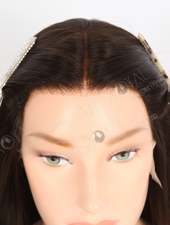Luxury Realistic Wigs for Women 18 Inch Straight Natural Brown Virgin Human Hair Lace Front Wigs RLF-08048-30575