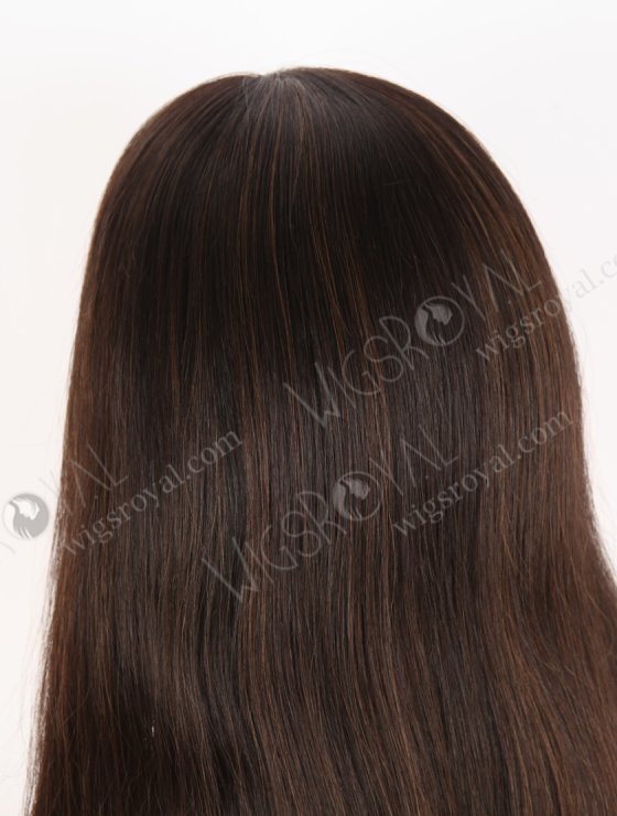 In Stock European Virgin Hair 16" Straight 2# With 4# Highlights Color Lace Front Silk Top Glueless Wig GLL-08097-30619