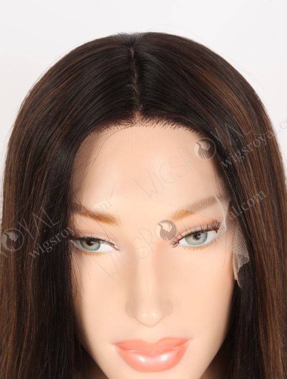 In Stock European Virgin Hair 18" Straight 1b#/T1b/3/6# Color Lace Front Silk Top Glueless Wig GLL-08093-30588
