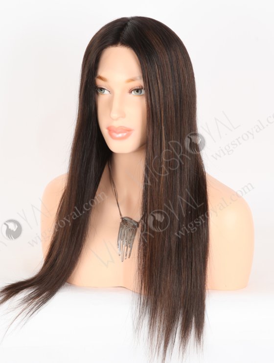 In Stock European Virgin Hair 18" Straight 1b#/T1b/3/6# Color Lace Front Silk Top Glueless Wig GLL-08093-30590