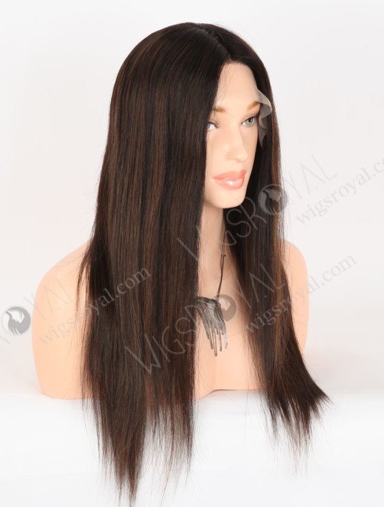 In Stock European Virgin Hair 18" Straight 1b#/T1b/3/6# Color Lace Front Silk Top Glueless Wig GLL-08093-30592