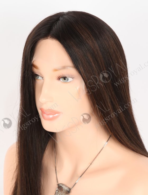 In Stock European Virgin Hair 18" Straight 1b#/T1b/3/6# Color Lace Front Silk Top Glueless Wig GLL-08093-30594