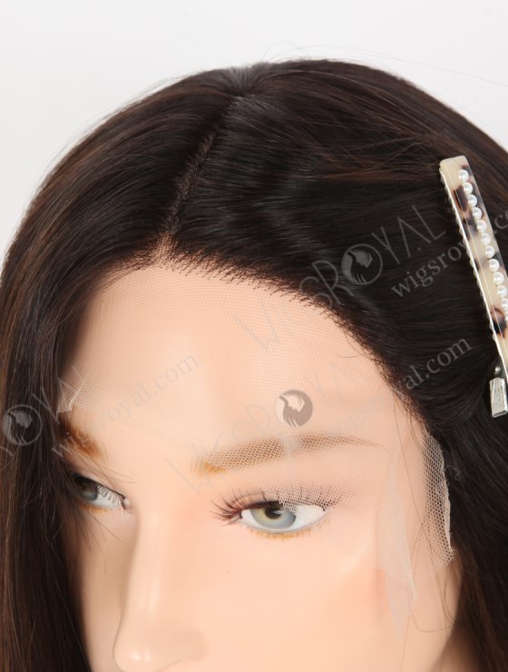 In Stock European Virgin Hair 18" Straight 1b#/T1b/3/6# Color Lace Front Silk Top Glueless Wig GLL-08093-30596