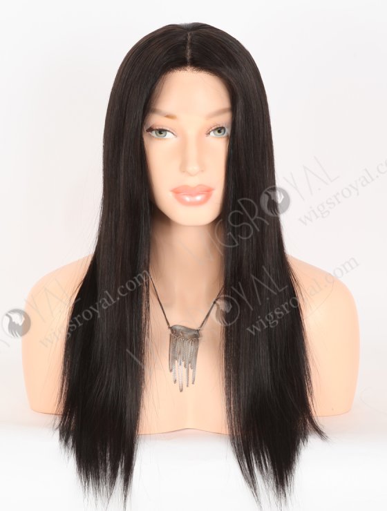 In Stock European Virgin Hair 18" Straight 1B# Color Lace Front Silk Top Glueless Wig GLL-08095-30599