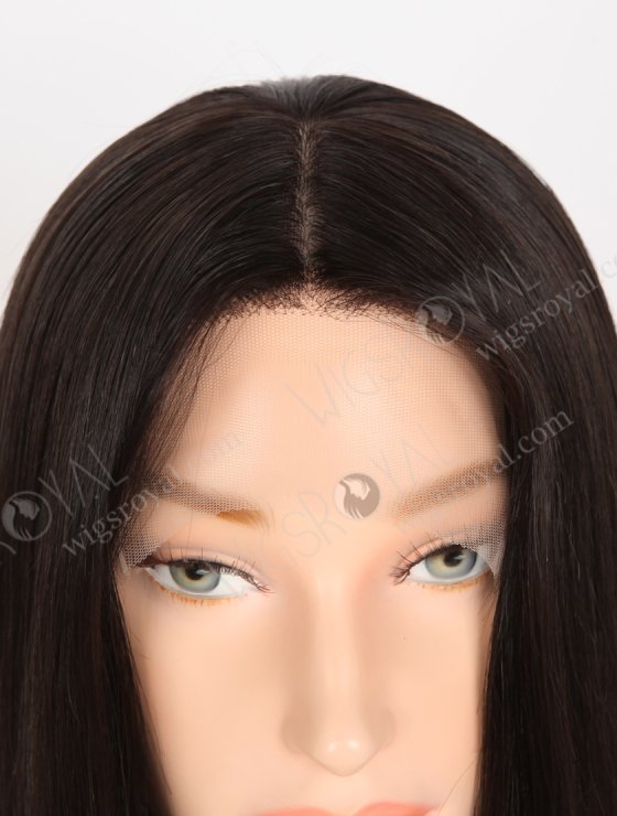 In Stock European Virgin Hair 18" Straight 1B# Color Lace Front Silk Top Glueless Wig GLL-08095-30600