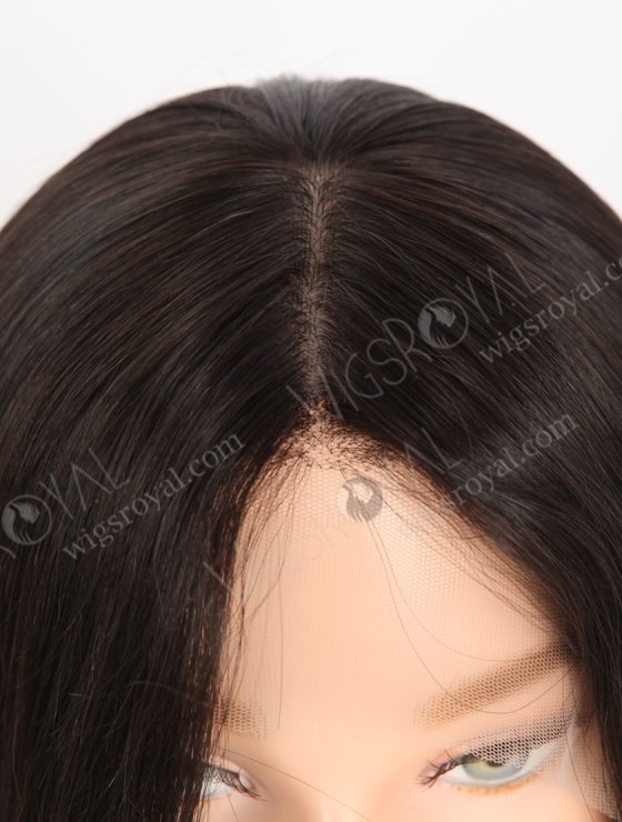 In Stock European Virgin Hair 18" Straight 1B# Color Lace Front Silk Top Glueless Wig GLL-08095-30606