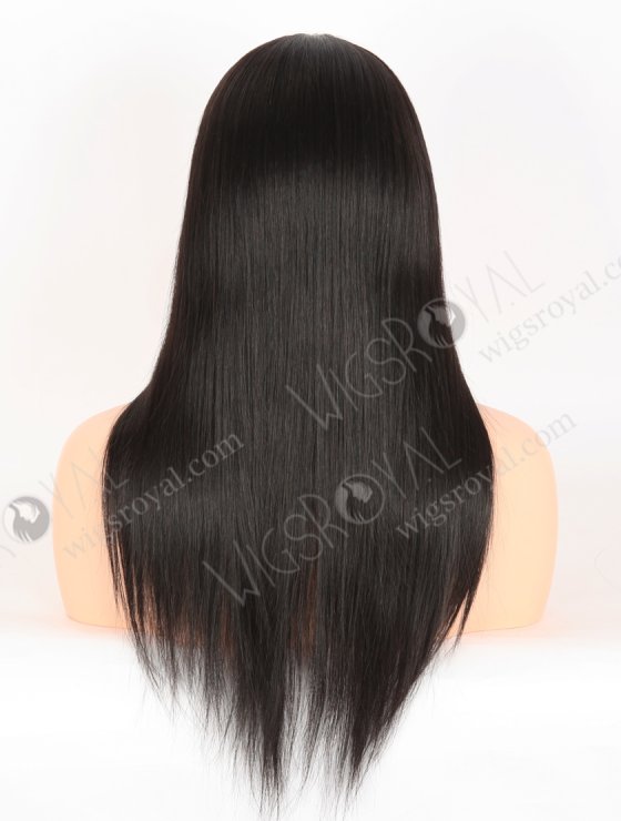 In Stock European Virgin Hair 18" Straight 1B# Color Lace Front Silk Top Glueless Wig GLL-08095-30607