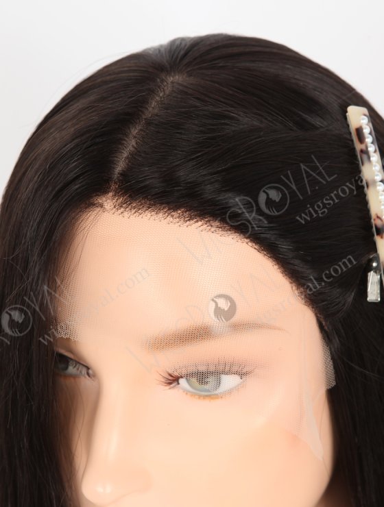 In Stock European Virgin Hair 18" Straight 1B# Color Lace Front Silk Top Glueless Wig GLL-08095-30608