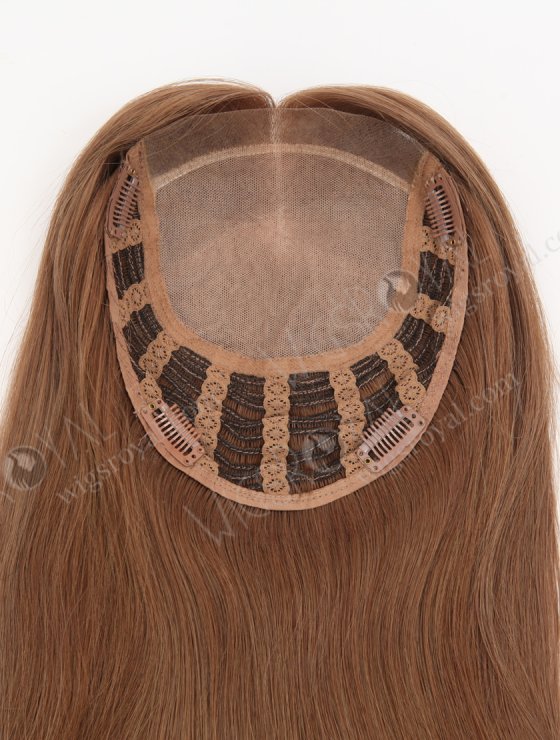 Clip In Brown Hairpieces for Women to Add Volume | In Stock European Virgin Hair 18" Straight 9# Color 7"×8" Silk Top Open Weft Human Hair Topper-003-30661