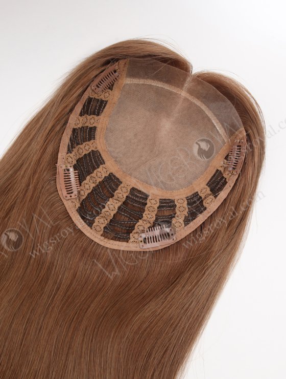 Clip In Brown Hairpieces for Women to Add Volume | In Stock European Virgin Hair 18" Straight 9# Color 7"×8" Silk Top Open Weft Human Hair Topper-003-30663