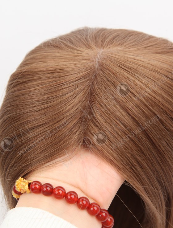Clip In Brown Hairpieces for Women to Add Volume | In Stock European Virgin Hair 18" Straight 9# Color 7"×8" Silk Top Open Weft Human Hair Topper-003-30664