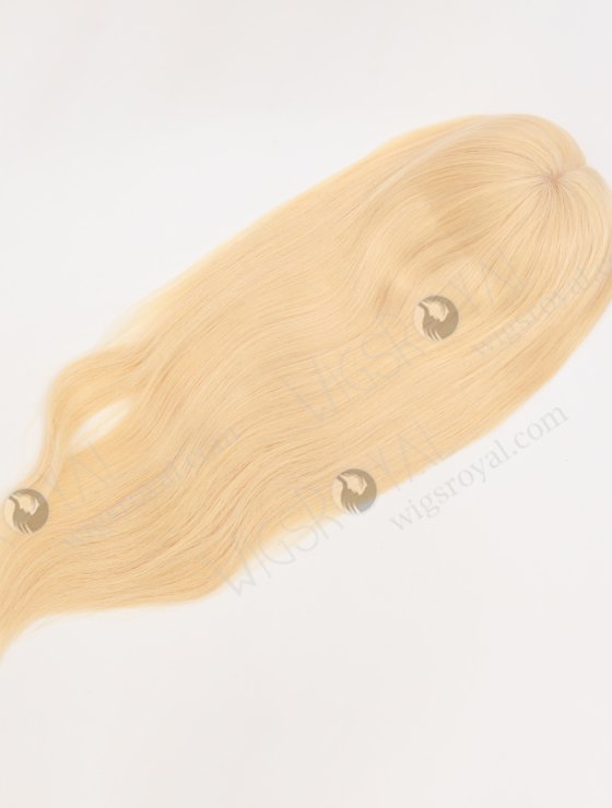 Best Clip On Blonde Hair Pieces for Thinning Hair 18 Inch European Hair Topper-001-30640
