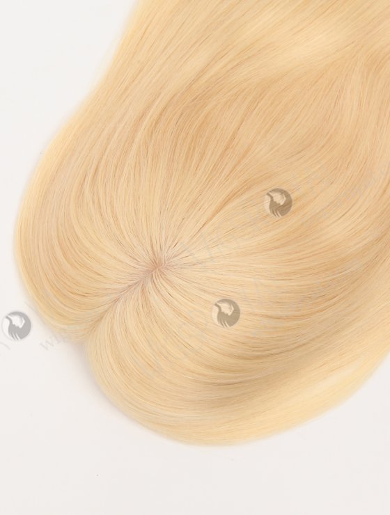 Best Clip On Blonde Hair Pieces for Thinning Hair 18 Inch European Hair Topper-001-30642